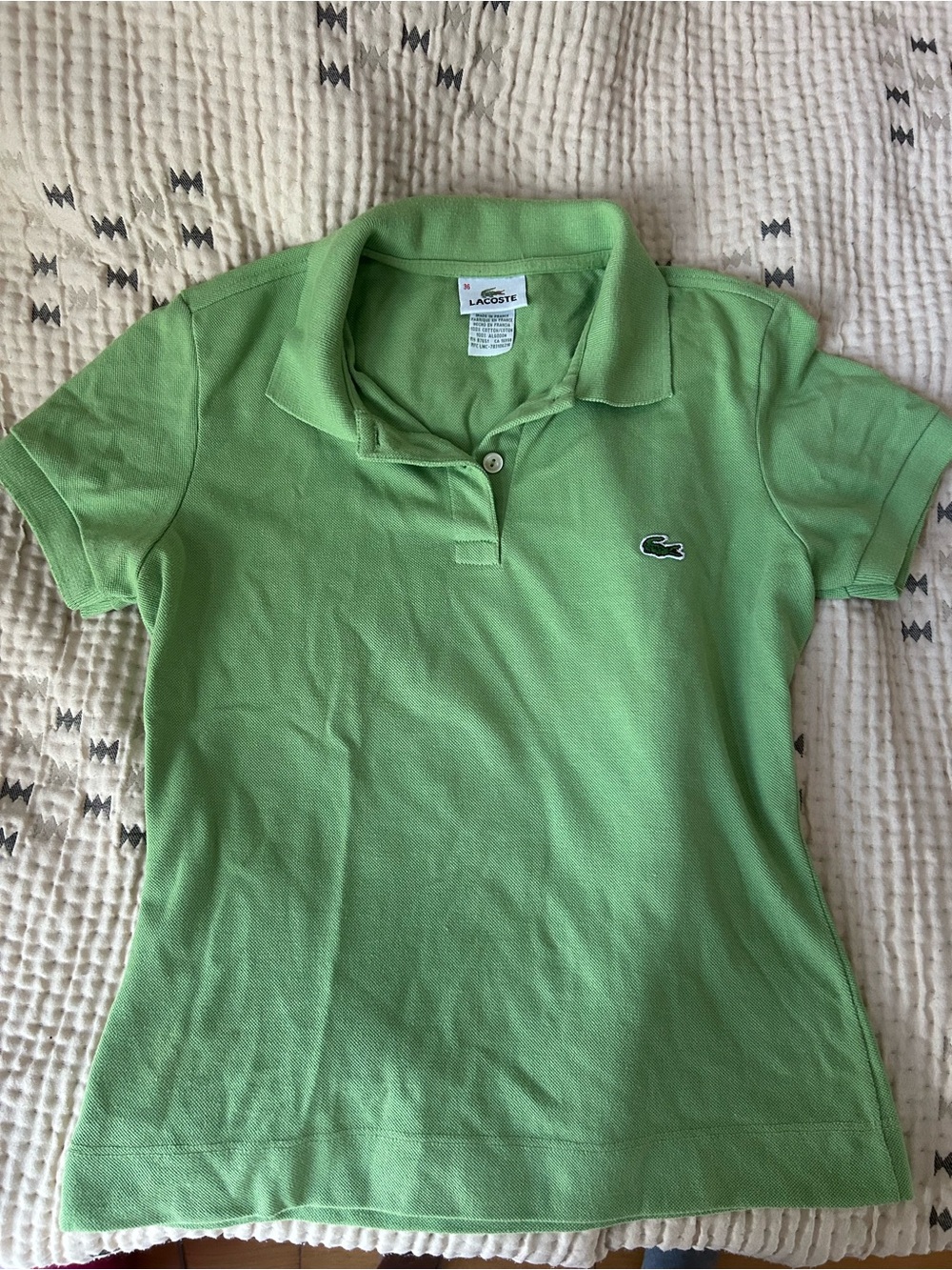 Lacoste Light Green Women's Pique Polo Shirt